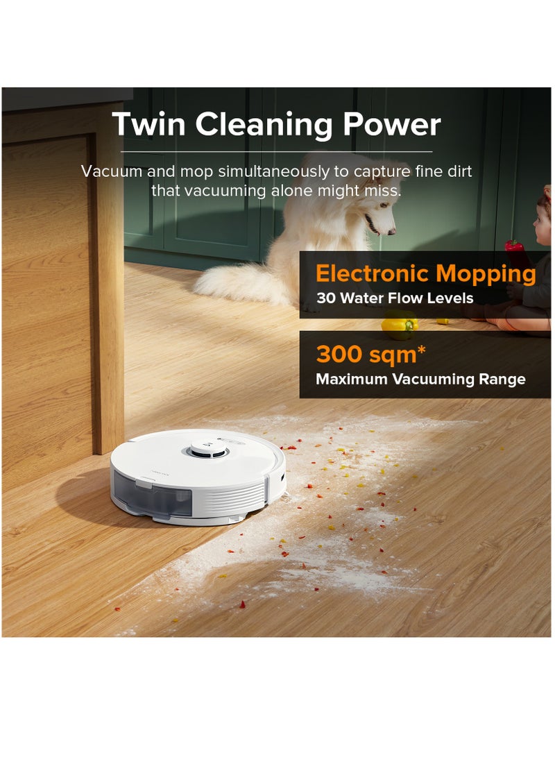Q8 Max Plus Robot Vacuum Cleaner Duoroller Brush Twin Cleaning Power,5500Pa Extreme Suction(Upgraded From Roborock Q7 Max) 74 W Roborock Q8 Max serise White