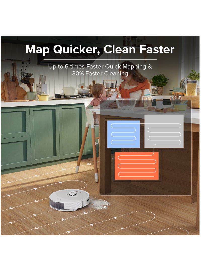 Q8 Max Plus Robot Vacuum Cleaner Duoroller Brush Twin Cleaning Power,5500Pa Extreme Suction(Upgraded From Roborock Q7 Max) 74 W Roborock Q8 Max serise White