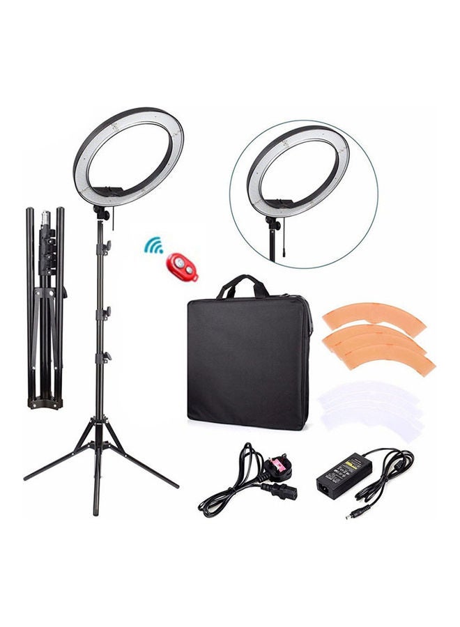 LED Ring Light With Accessories Black/White
