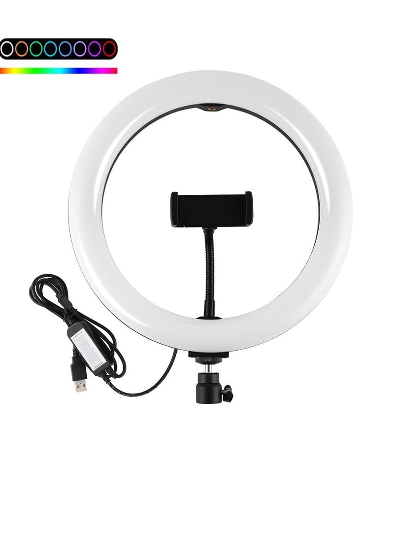 MJ-36 RGB Colors LED Ring Light for Camera Smartphones