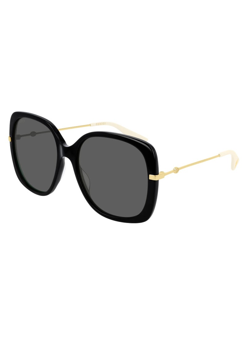 Gucci Women Black Square Sunglasses with Grey lenses GG0511S-001 57
