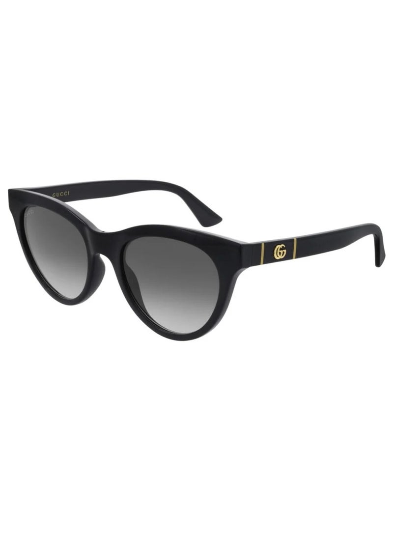 Gucci Women Black Cat Eye Sunglasses with Grey lenses GG0763S-001