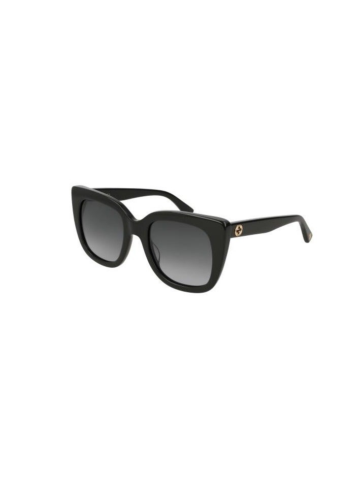 Gucci Women Black Cat Eye Sunglasses with Grey lenses GG0163S-001