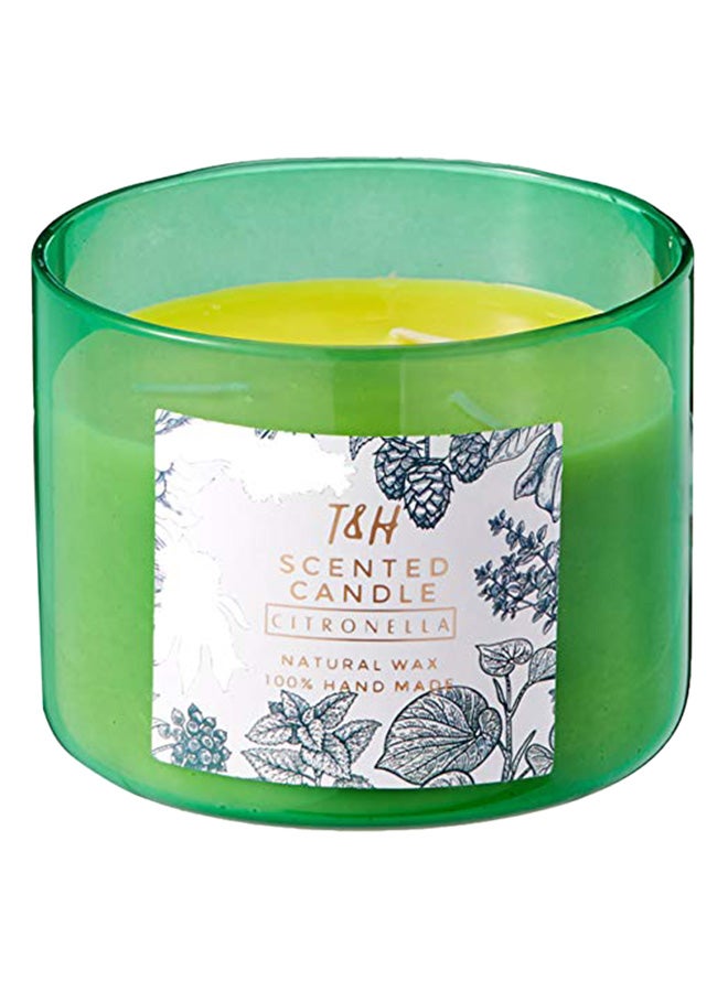 Citronella Scented Candle Green 3.5X4.5X4.5inch