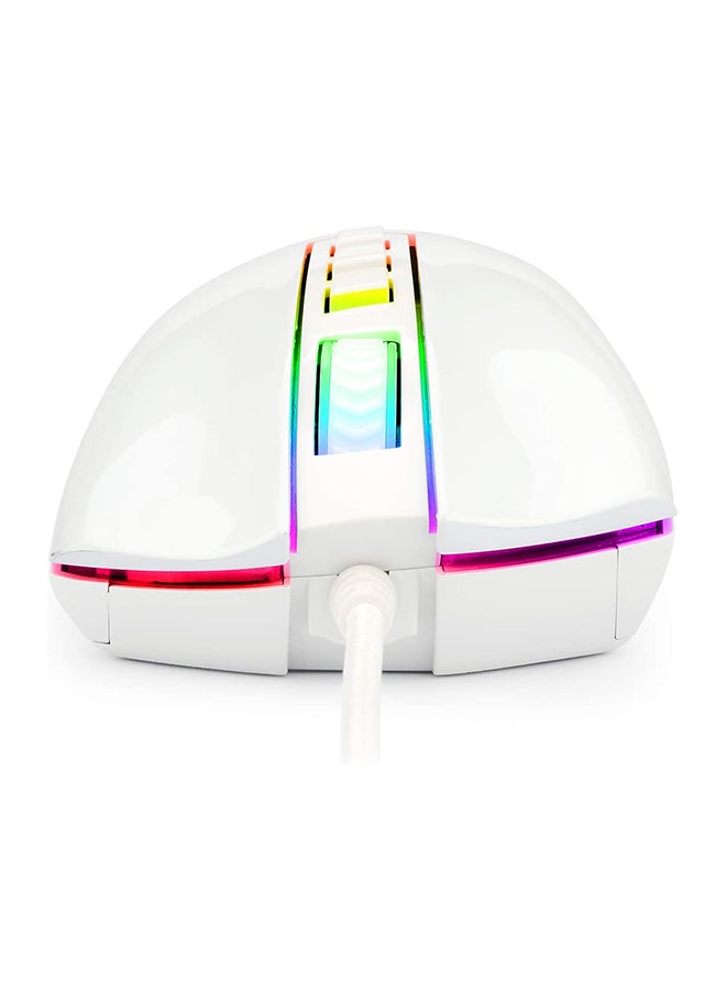 M711 Cobra Gaming Mouse with 16.8 Million RGB Color Backlit, 12,400 DPI Adjustable, Comfortable Grip, 8 Programmable Buttons, White