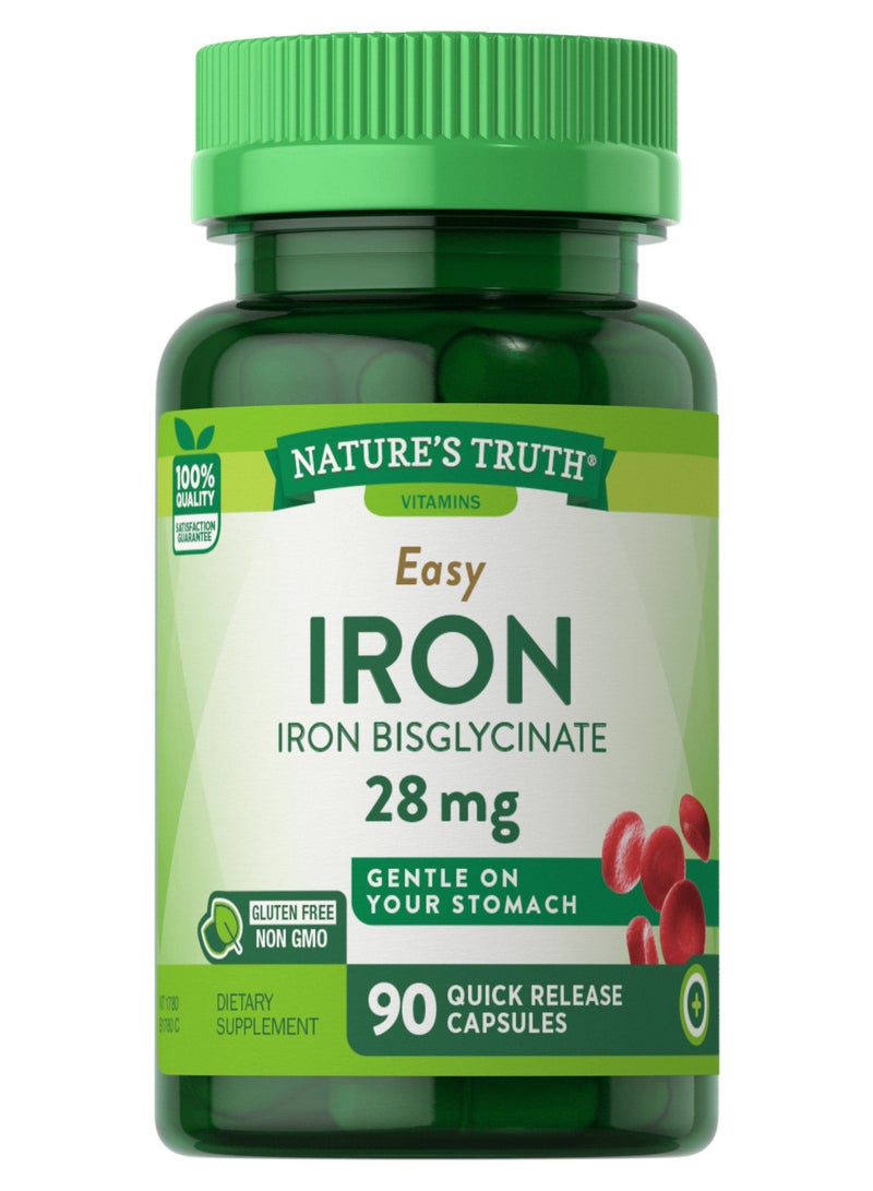 Nature’s Truth easy Iron 28mg 90 capsules, 90 serving