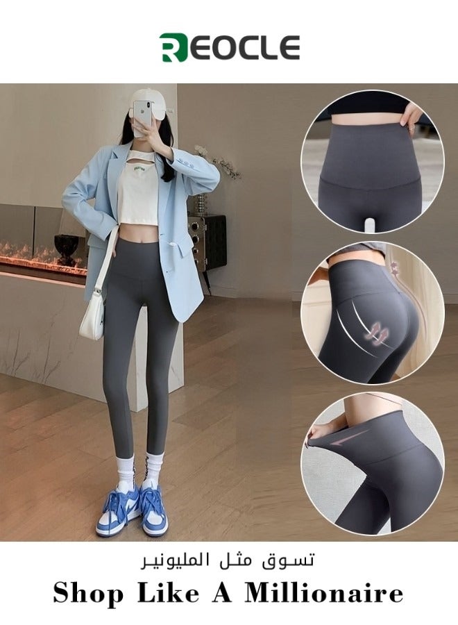 Women's High Waisted Leggings Ultra Soft Stretch Opaque Slim Yoga Leggings Seamless Leggings Tummy Control Yoga Pants