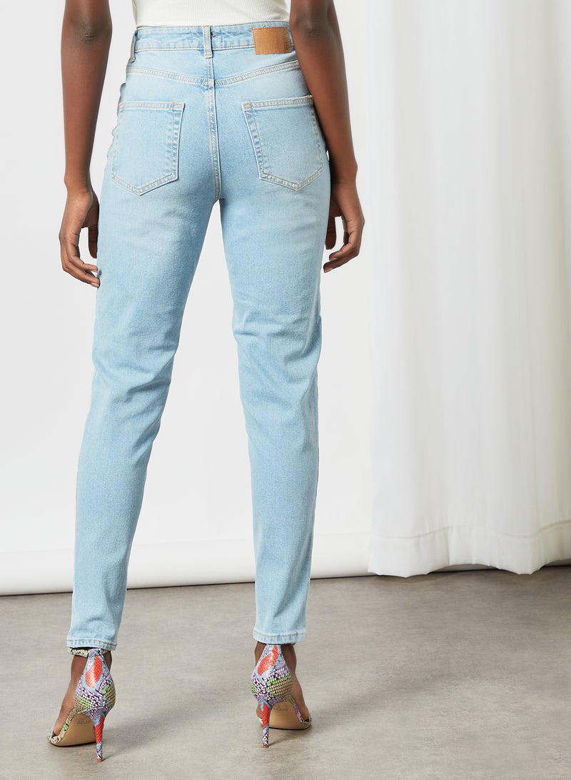 Organic Cotton Mom Jeans Light Blue