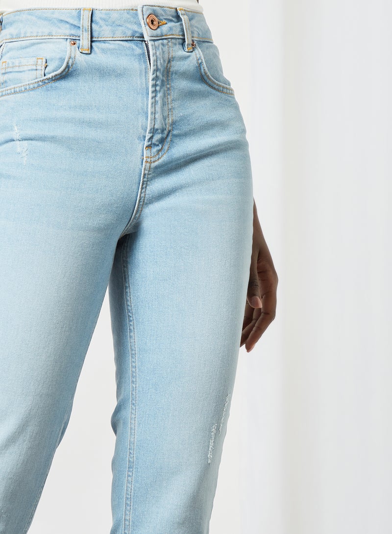 Organic Cotton Mom Jeans Light Blue