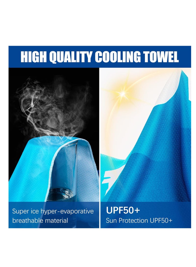 Cooling Towel, 5packs Gym Towels For Neck, Soft Breathable Ice Towel, Fast Drying Microfiber Cool Towel, Lightweight Sport Fitness Sweat Towel, Travel Yoga Sport Running Workout Camping Fitness