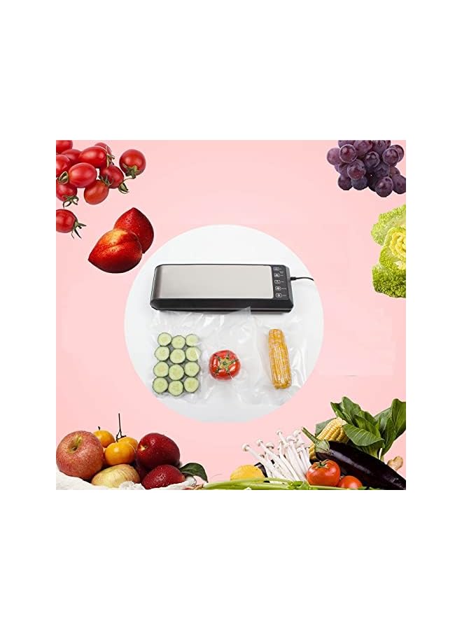 Sealer Machine, 5 In 1 Automatic Vacuum Sealing Machine With 10 Free Sealing Bags, Dry & Moist Modes, Easy To Clean, For Meat Or Wet Food In Home Kitchen,Compact Portable Design