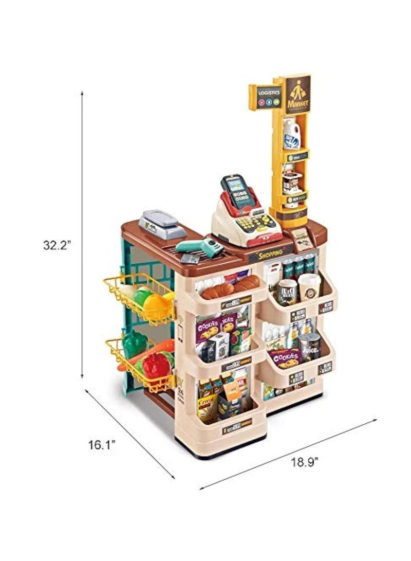 Children 's home Supermarket Toy Shopping Cart cash Register Sets