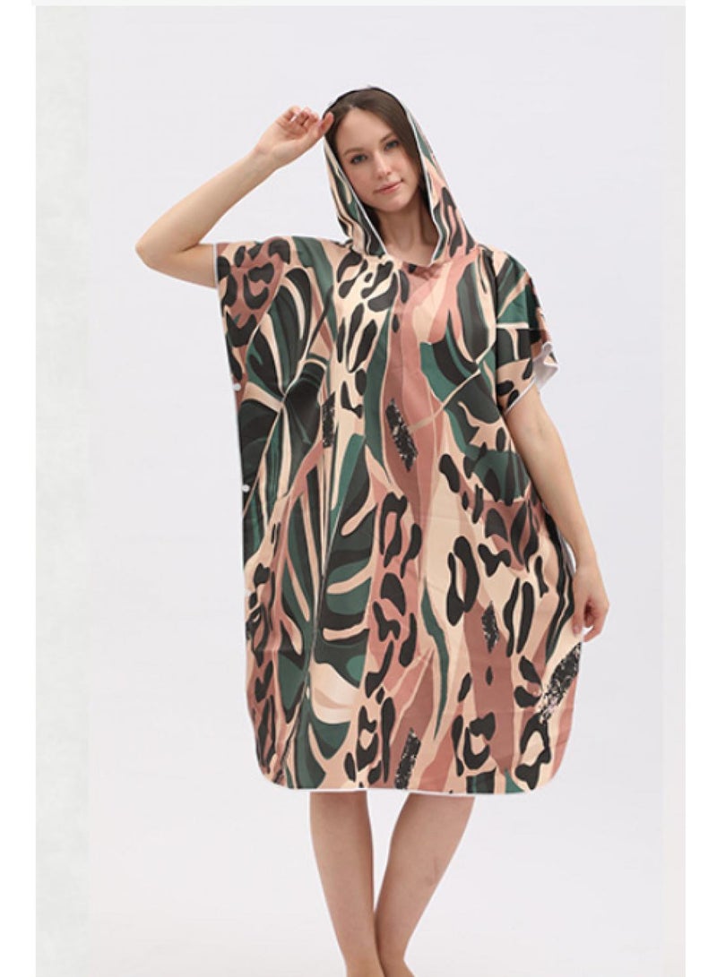 80*100*35cm Quick Dry Cape Cape Easy Change Bathrobe