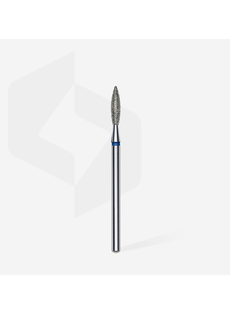 10 Pieces - Diamond Nail Drill Bit Flame Blue EXPERT | head diameter 2.3 mm / working part 10 mm