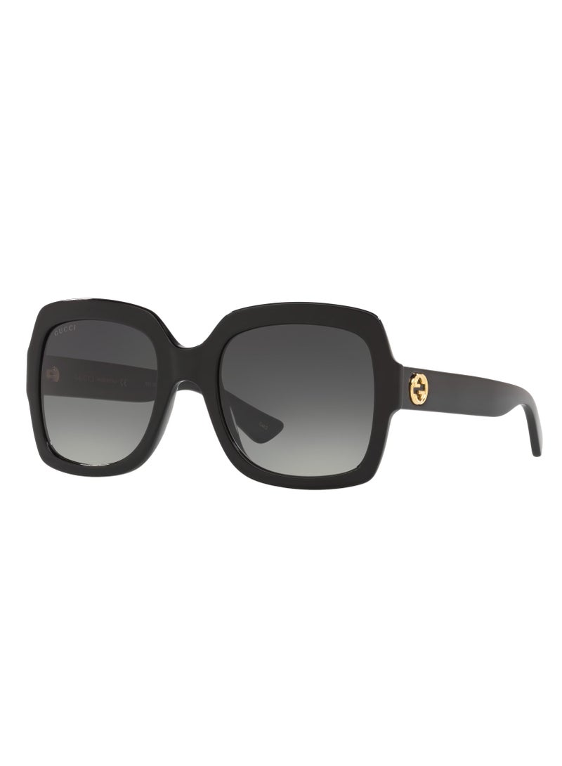 Gucci Women Black Square Sunglasses with Grey lenses GG0036SN-001