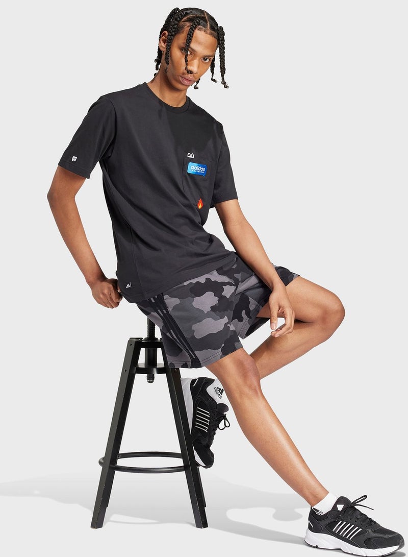 Seasonal Essentail Camouflage Shorts