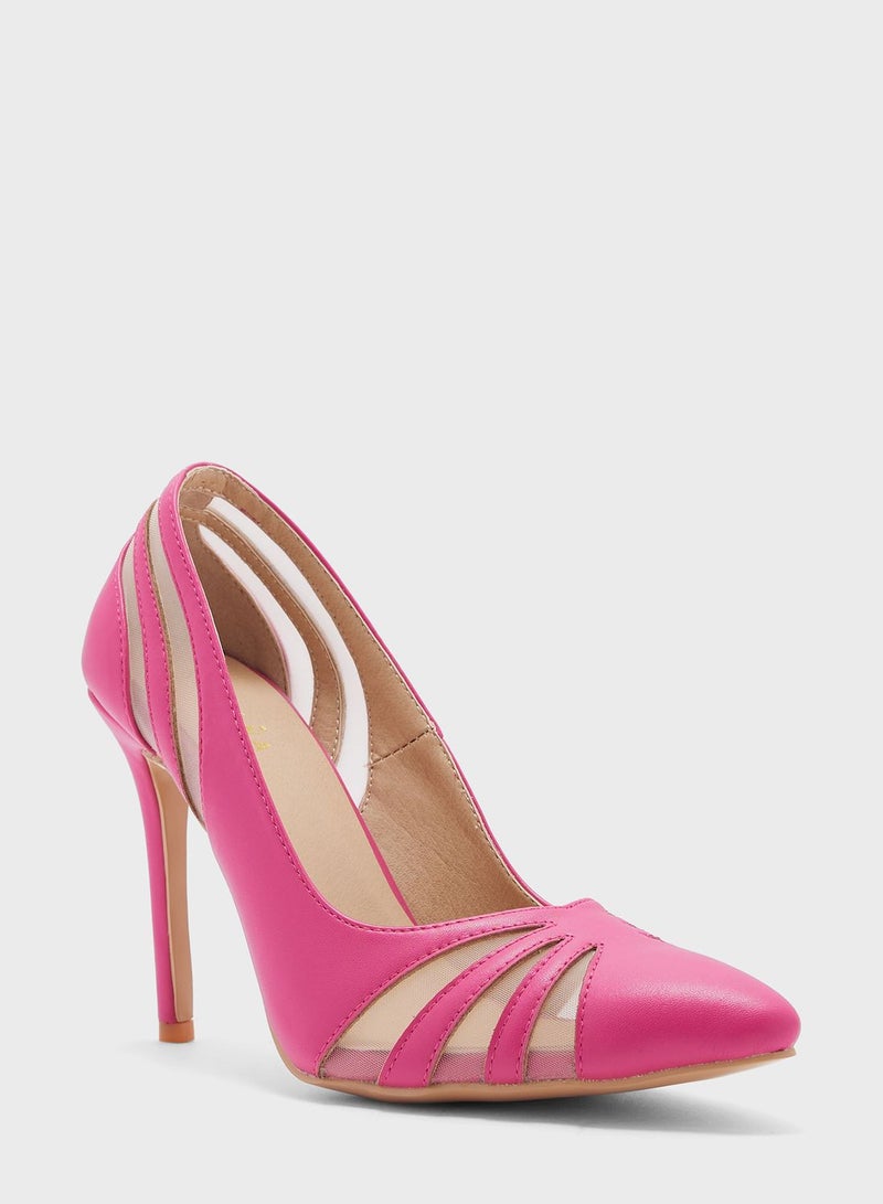 Cutout Detail Pointed Pump