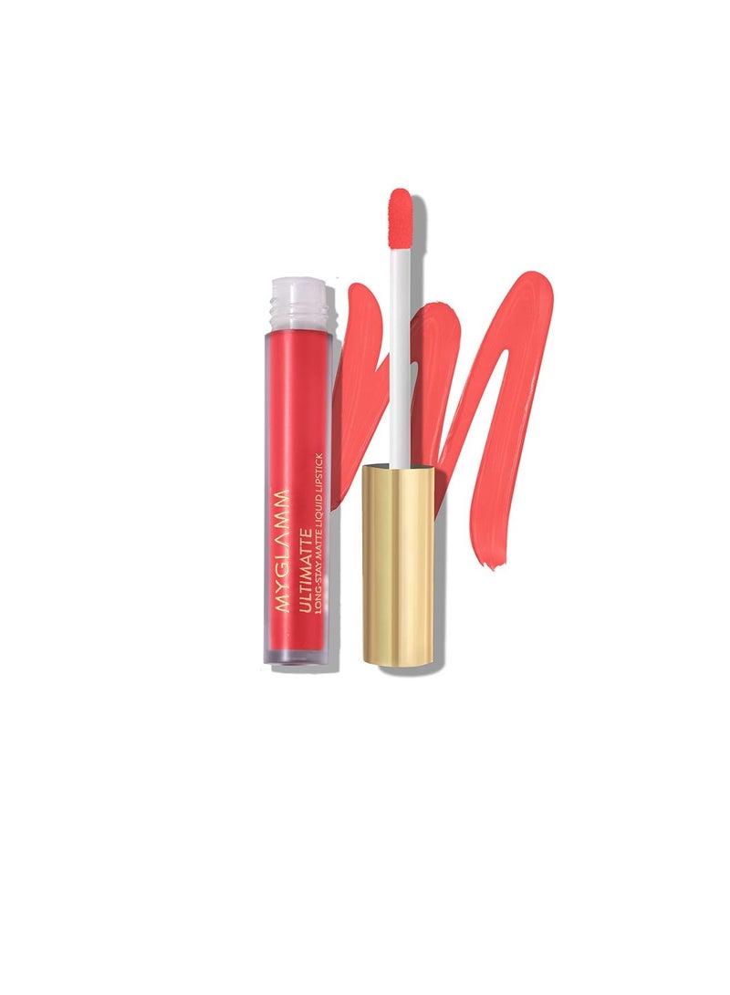 MyGlamm Ultimatte Long Stay Matte Liquid Lipstick Coral Slayer