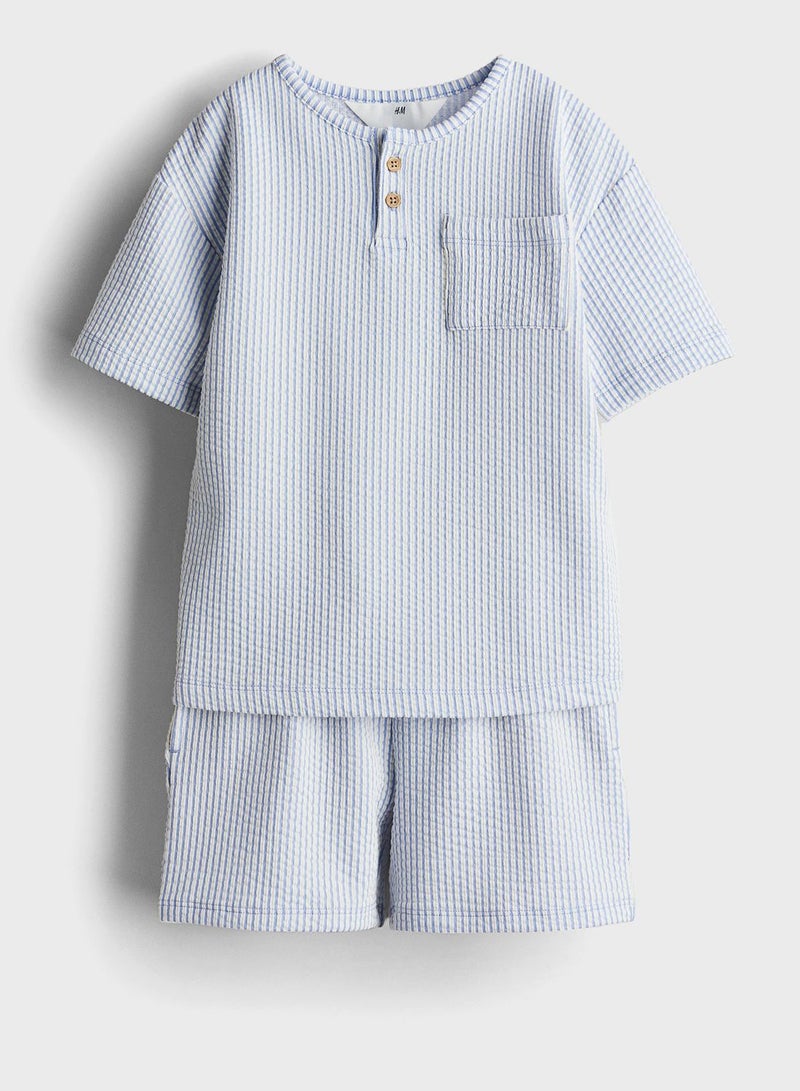 Kids Pocket Detail Top & Shorts Set