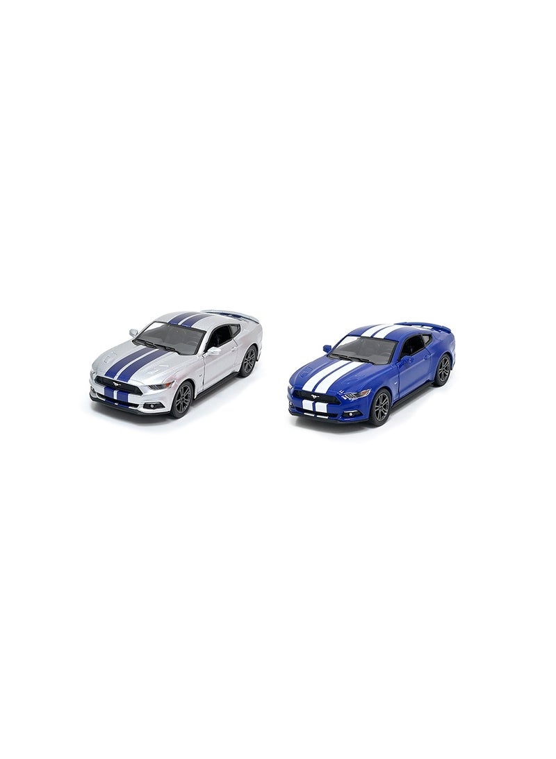 Pack of 2 Ford Mustang GT 1/38 Scale Die Cast Metal Doors Openable Pull Back Action Toy Car