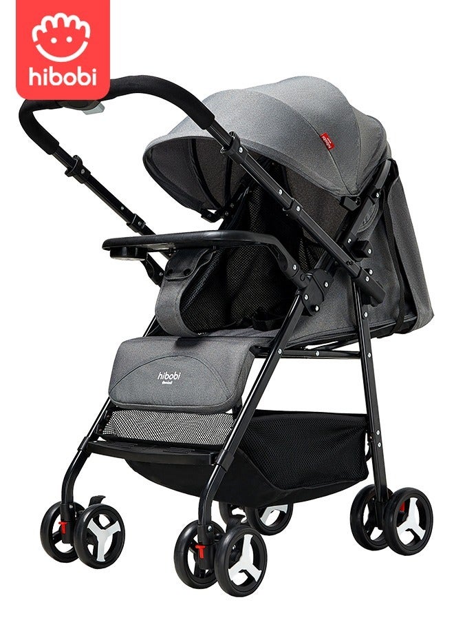 Two-way baby stroller, adjustable front and back, adjustable angle, can sit or lie down, multifunctional foldable stroller.