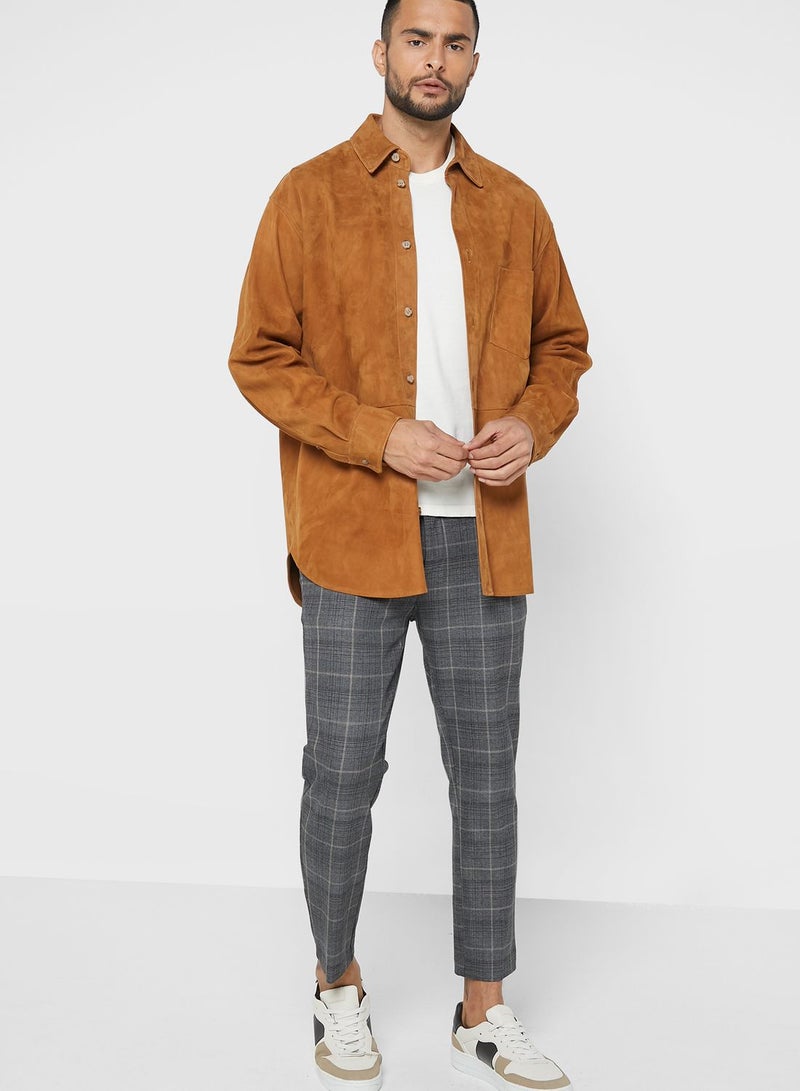 Suede Relaxed Fit Shirt