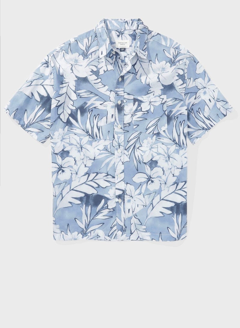 Poolside Printed Button Down Shirt