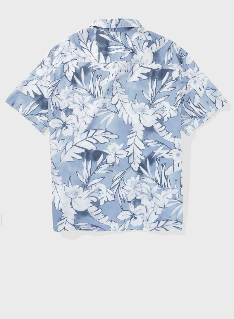 Poolside Printed Button Down Shirt