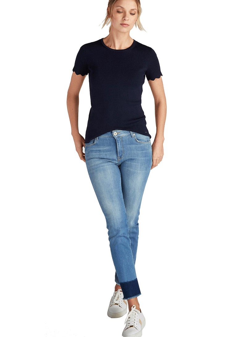 Casual Regular Fit Jean Medium Blue