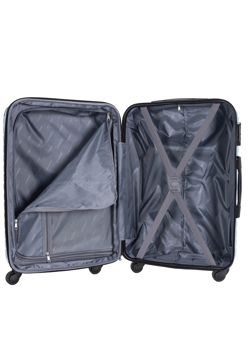 4 Pack Of Hardside Spinner Number Locked Luggage Trolley