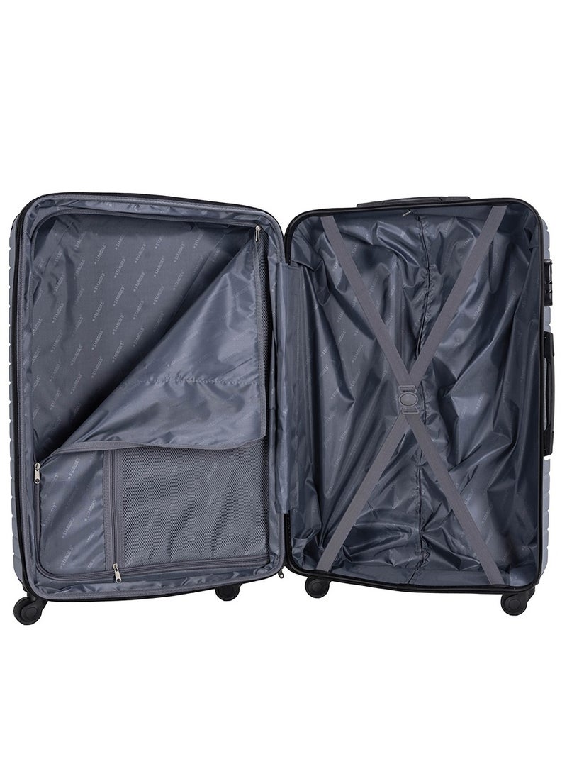 4 Pack Of Hardside Spinner Number Locked Luggage Trolley