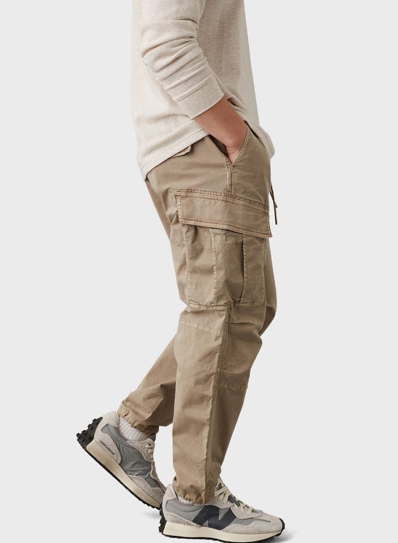 Pocket Detail Drawstrings Cargo Pants