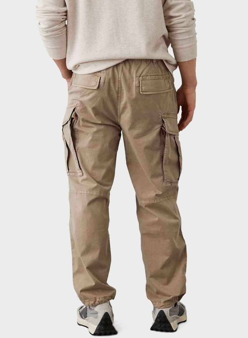 Pocket Detail Drawstrings Cargo Pants