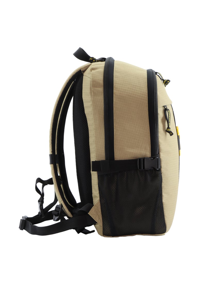 National Geographic Explorer III RPET Computer Backpack Beige For Men And Women, Durable Water Resistant Padded Laptop Tablet Bag For Casual Travel Outdoor School Office