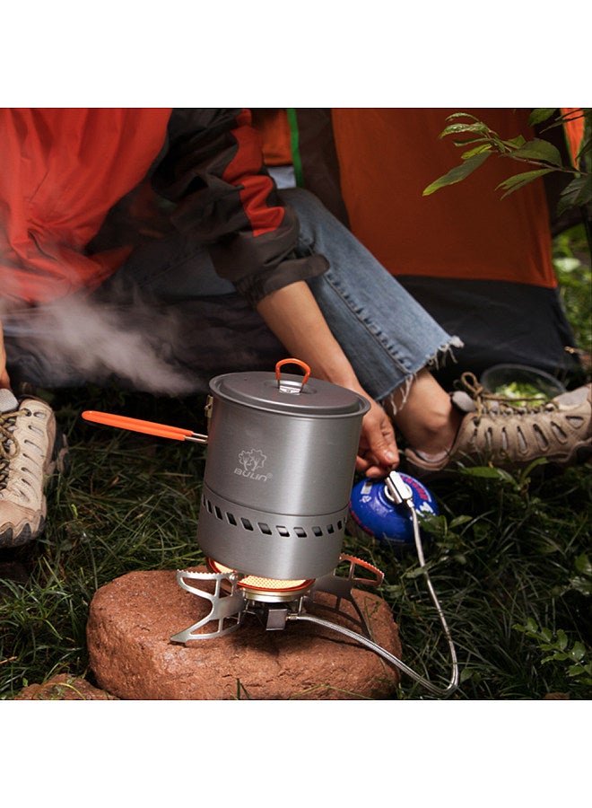 1.5/2.1L Outdoor Camping Traveling Hiking Heat Collection Pot Cooking Tableware
