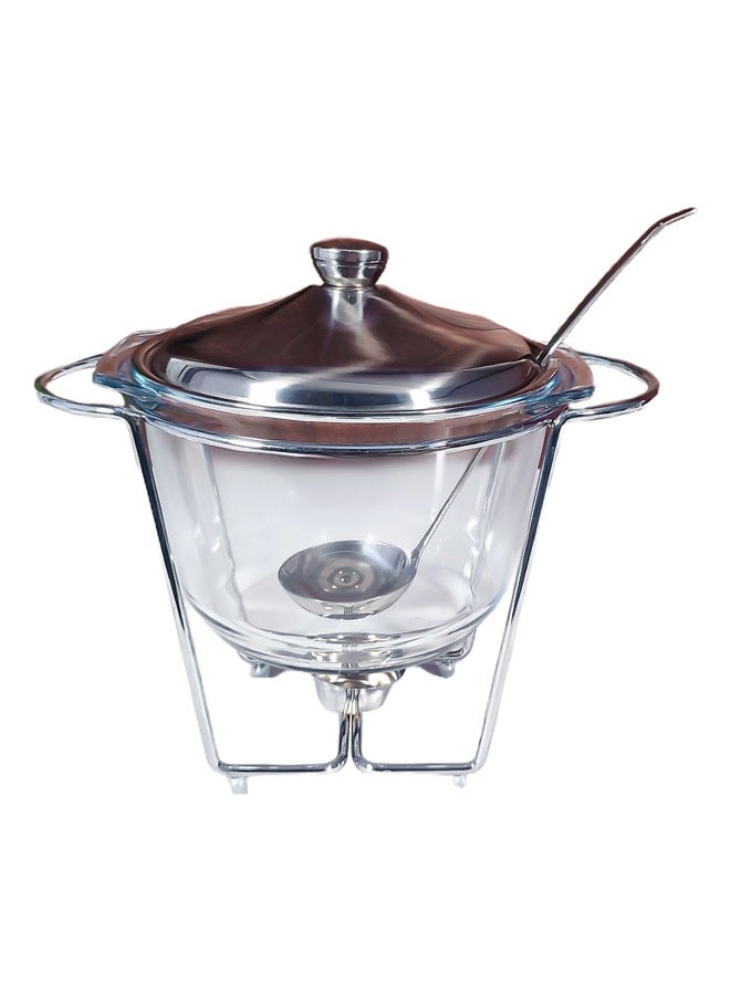 4L Glass Food Warmer with Spoon