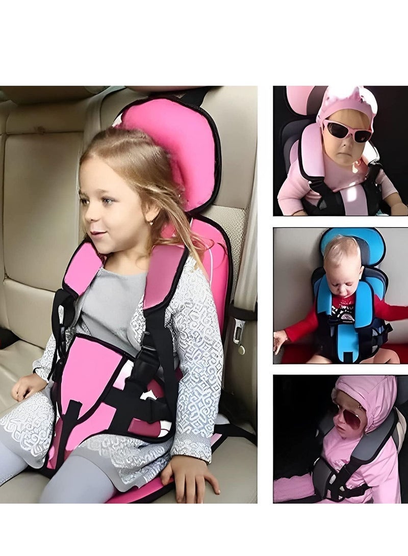 Child Safety Seat Simple Car Portable Seat Belt, Foldable Car Seat Booster Seat for Car Protection