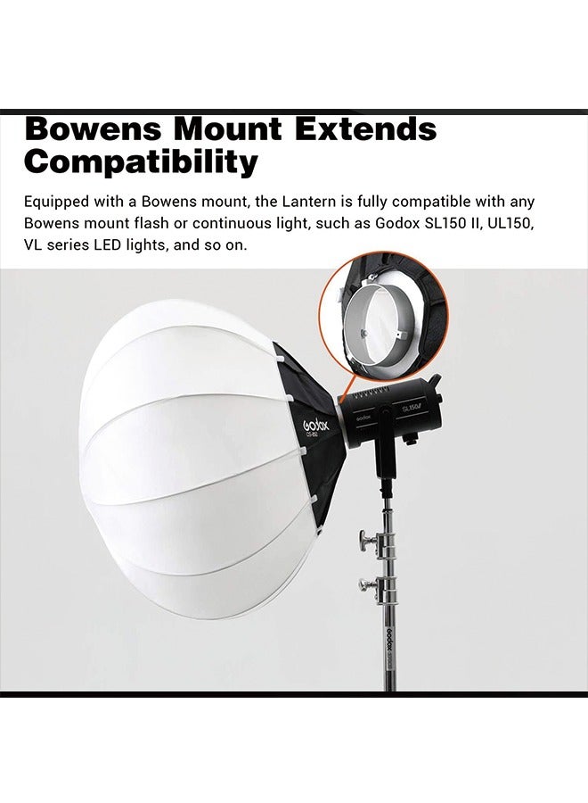 GODOX Softbox Lantern Softbox CS-65D 65cm Bowens Mount Softbox Soft Light Modifier for Aputure 300D Mark II 120D SL-60W VL150 SL150WII FV150 AD200PRO AD300 AD400PRO AD600 VL300 VL200 UL150