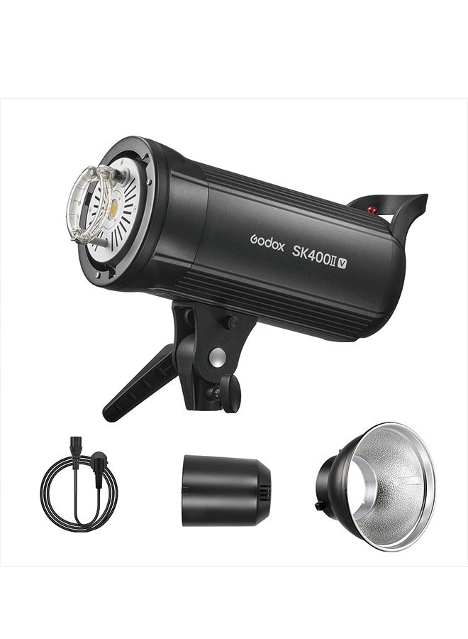 Godox SK400II-V SK400IIV 400W Studio Strobe Flash - with Standard Reflector, Bowens Mount LED Modeling Lamp for Studio,Commerce Phototgraphy(SK400II Upgraded Version)