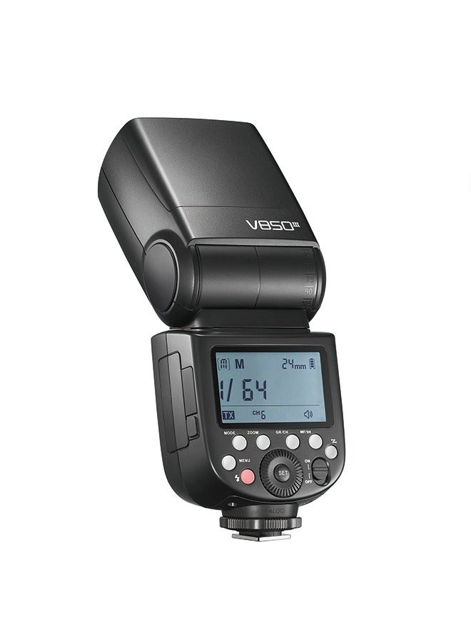 Godox V850III Flash Camera Flash 7.2V/2600mAh HSS 1/8000 2.4G 1.5s Recycle Time 450 Full Power Pops for DSLR Cameras with Standard Hot Shoes for Canon, Nikon, Sony, Fuji, Panasonic, Olympus (NO TTL)