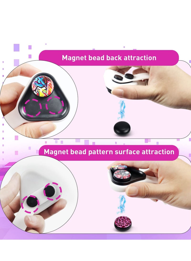 Magnetic Hand Spinner Fidget Toy Triangle Fidget Keyring Magnetic Buckle Elastic Hand Toy Anxiety Decompression Toy Fidget Toy Pack Gift for Kid Adult