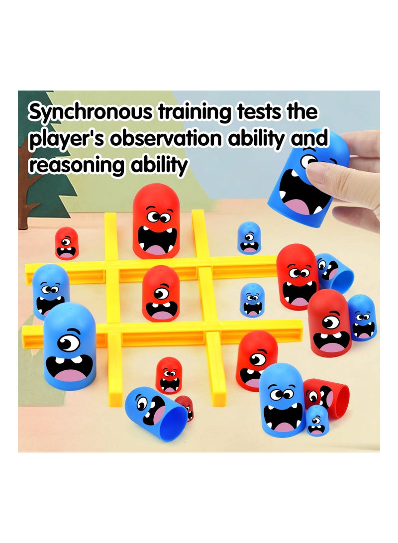 Big Eat Small Tic Tac Toe Game Set, Parent-child 2 Players Interactive Play Toys Board Game, Educational Family Toy Games, Classic Game Home Decor