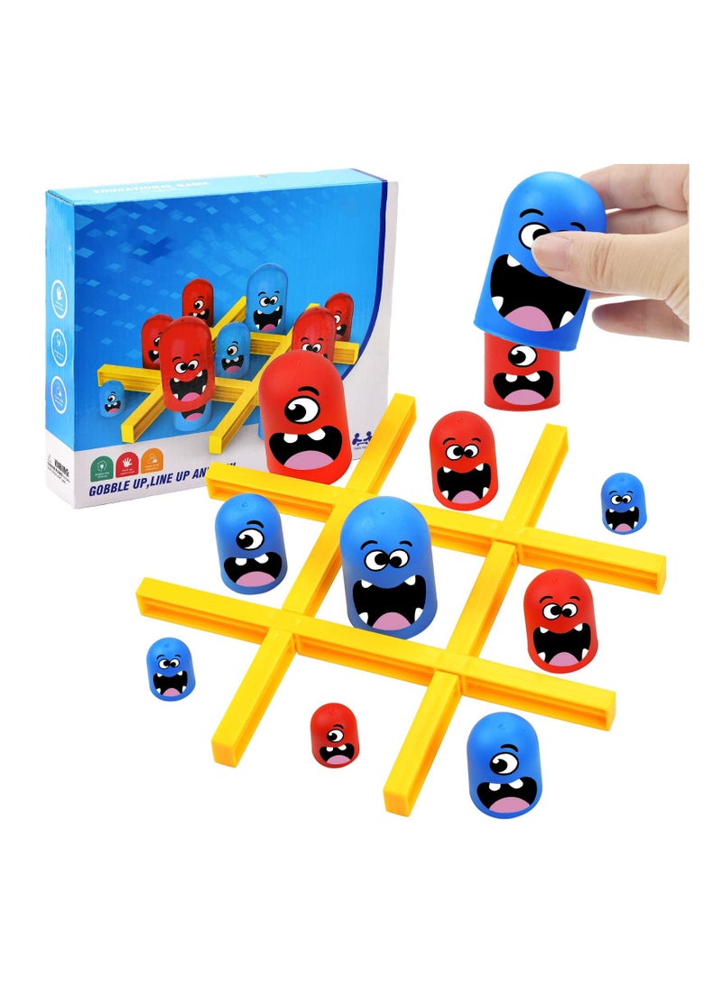 Big Eat Small Tic Tac Toe Game Set, Parent-child 2 Players Interactive Play Toys Board Game, Educational Family Toy Games, Classic Game Home Decor