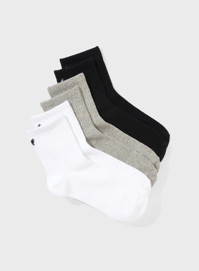 3 Pack Assorted Ankle Sock