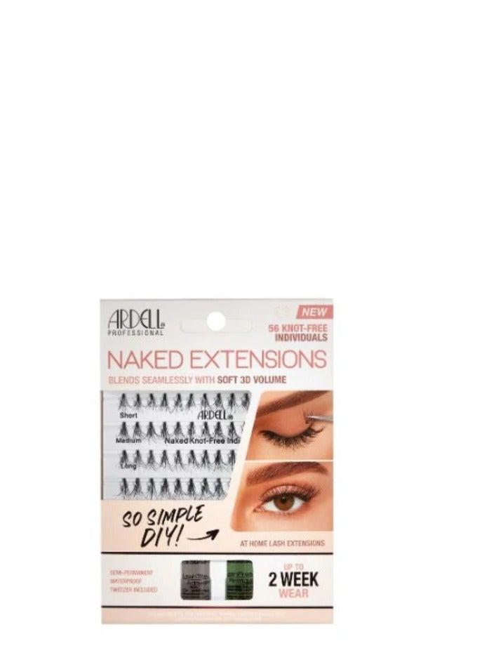 ARDELL NAKED EYELASH EXTENSIONS DIY KNOT-FREE INDIVIDUALS 56UN.