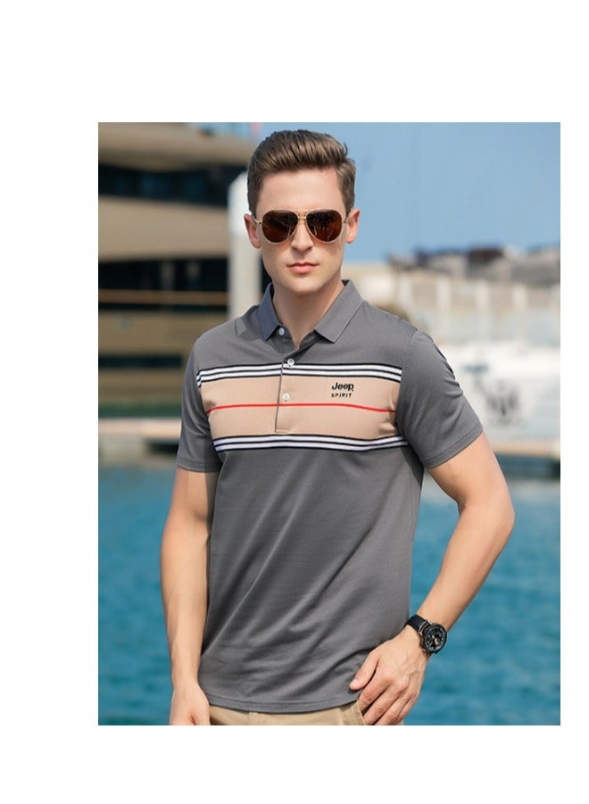 Men's Fashionable Casual Polo Short Sleeved T-shirt