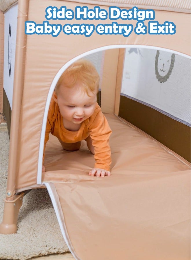 Multifunctional Portable Folding Crib And Playbed Ideal For Newborns And Toddlers With Travel Carry Bag