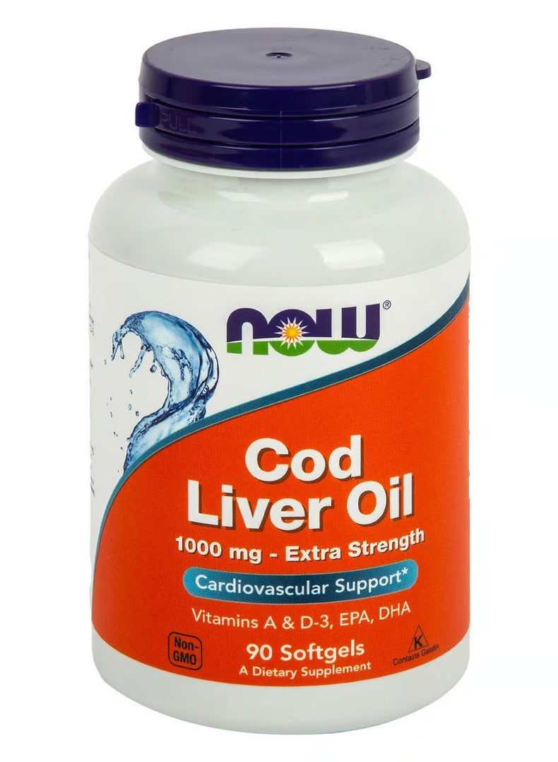 Cod Liver Oil Extra Strength 1000 mg 90 Softgels