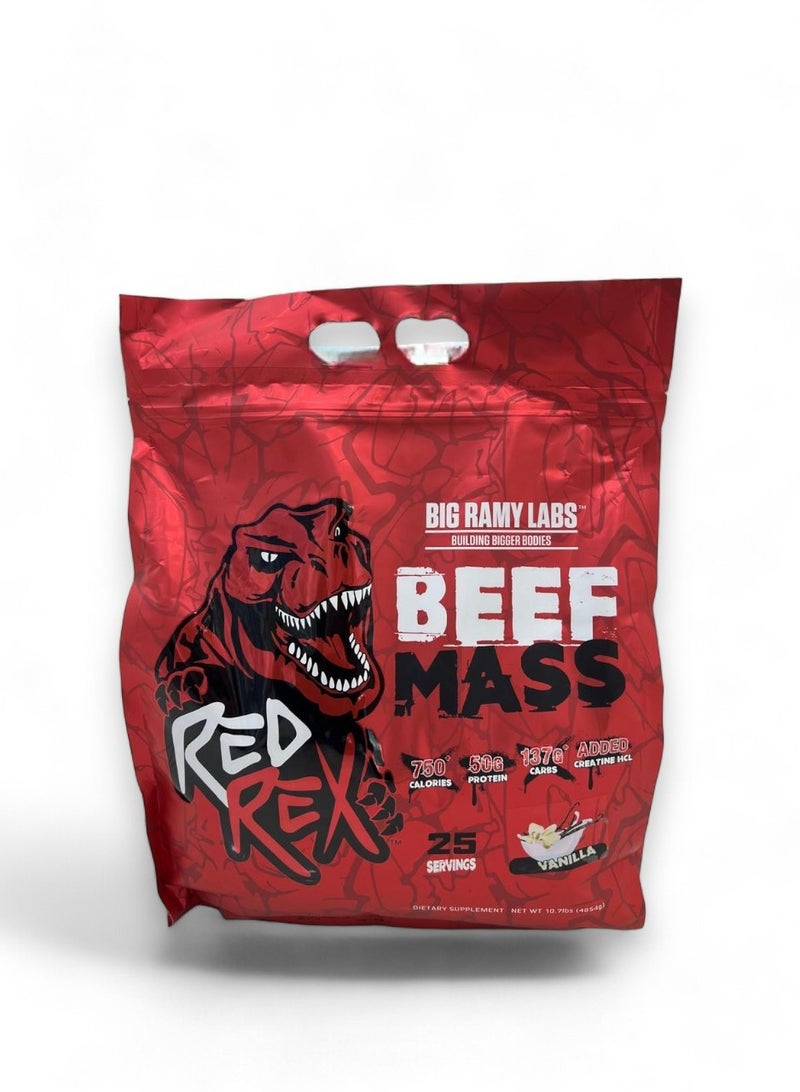 Red Rex, Beef Mass,25 Servings, Vanilla Flavour 10.71lb