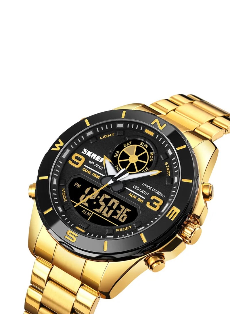 Men's Dual analog and Digital Quartz Gold watch 1839